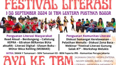 Sambut Banpem Penggerak Literasi, TBM Lentera Pustaka Gelar Festival Baca Euy!