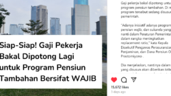 Tentang Program Pensiun Tambahan Bersifat Wajib, Begini Penjelasannya