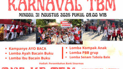 Sambut HUT RI, TBM Lentera Pustaka Gelar Lomba Ibu Bacakan Buku dan Kampanye Ayo Baca